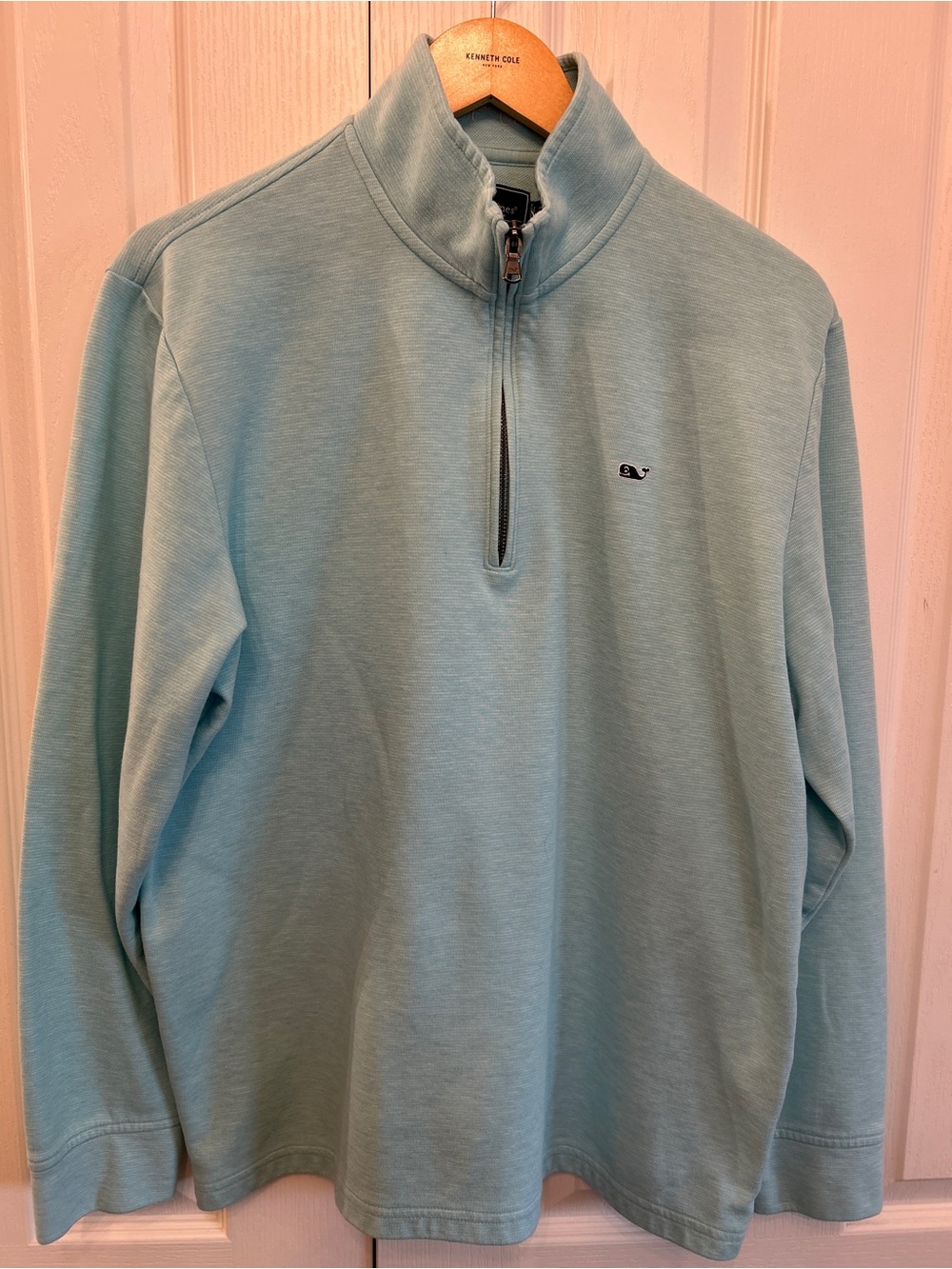 Vineyard Vines Saltwater Quarter-Zip Pullover Aqua Blue L